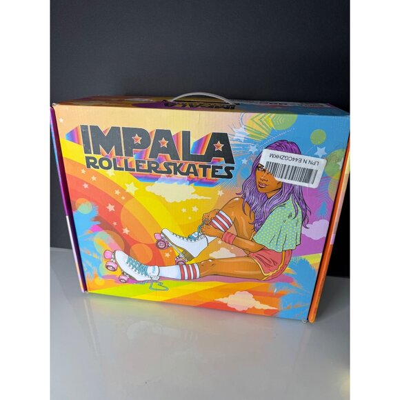 NIB Impala Quad Roller Skates Sky Blue Yellow US 9 EU 40 - Picture 9 of 12